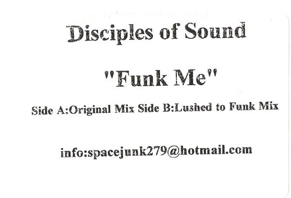 Disciples Of Sound : Funk Me (12", W/Lbl)