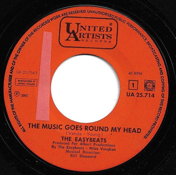 The Easybeats : The Music Goes Round My Head (7", Single)