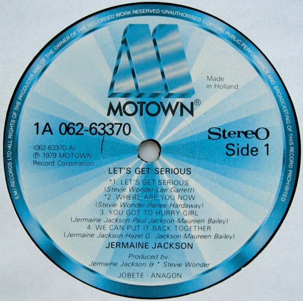 Jermaine Jackson : Let's Get Serious (LP, Album)