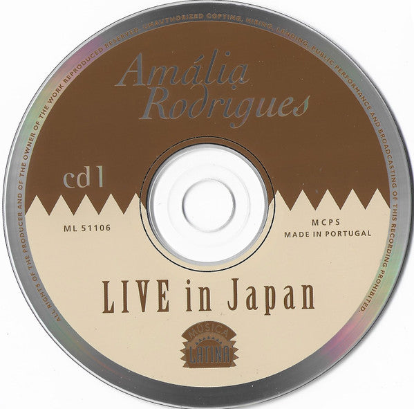 Amália Rodrigues : Live In Japan (2xCD, Album)
