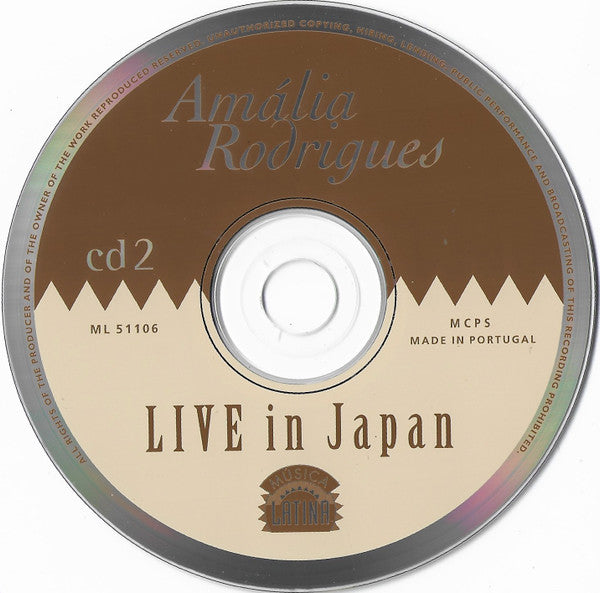 Amália Rodrigues : Live In Japan (2xCD, Album)