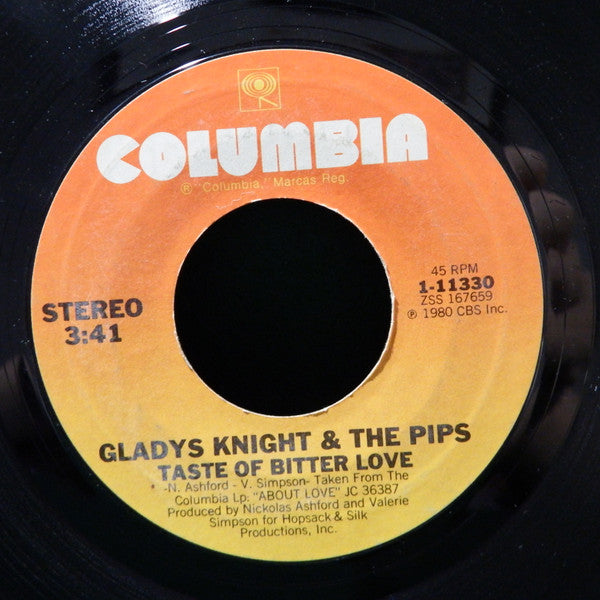 Gladys Knight And The Pips : Taste Of Bitter Love (7", Styrene)