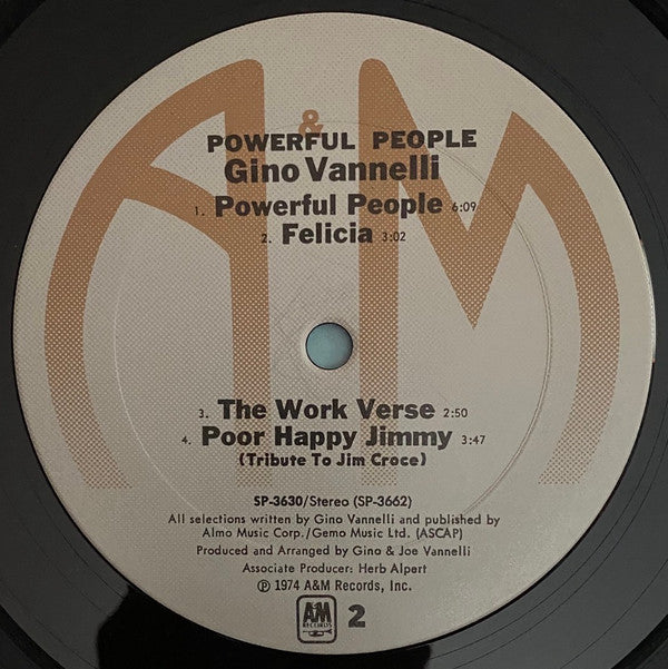 Gino Vannelli : Powerful People (LP, Album, Pit)
