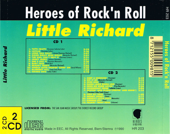Little Richard : Heroes Of Rock'n Roll - Little Richard (2xCD, Comp)