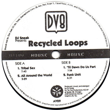 DJ Sneak : Recycled Loops (12")