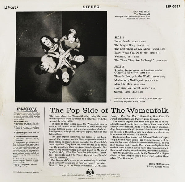 The Womenfolk : Man Oh Man! (LP, Album)