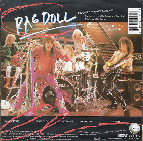 Aerosmith : Rag Doll (7", Single, 2nd)