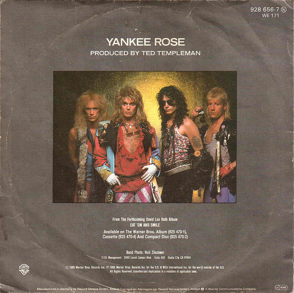 David Lee Roth : Yankee Rose (7", Single)