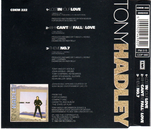 Tony Hadley : Lost In Your Love (CD, Single)