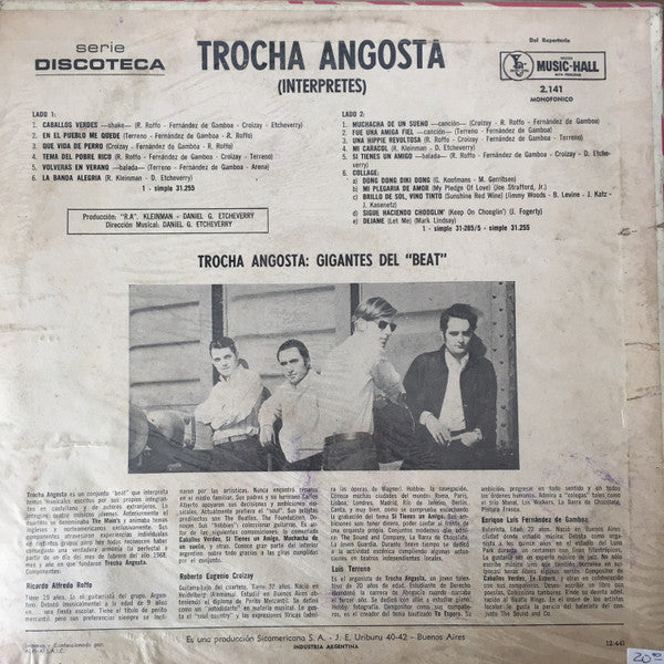 Trocha Angosta : Trocha Angosta (LP, Album, Mono)