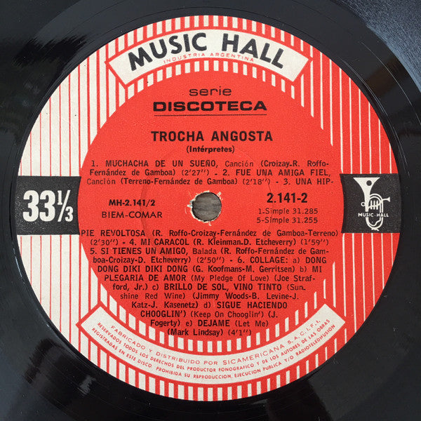 Trocha Angosta : Trocha Angosta (LP, Album, Mono)
