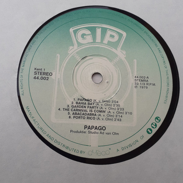 Papago (3) : Garden Party (LP, Album)