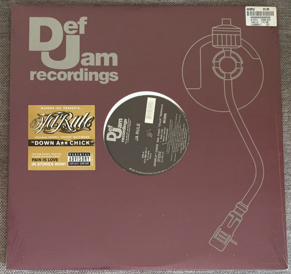 Ja Rule : Down A** Chick / Smokin And Ridin (12")