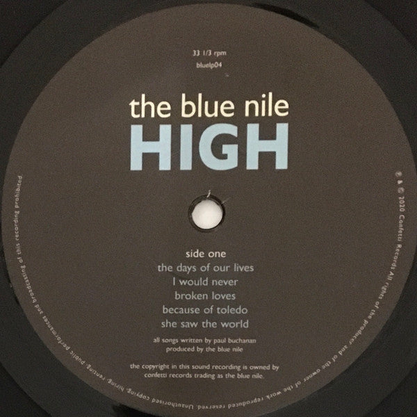 The Blue Nile : High (LP, Album, Ltd)