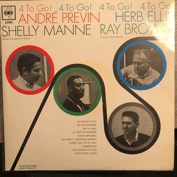 André Previn / Herb Ellis / Shelly Manne / Ray Brown : 4 To Go! (LP, Album, Mono)