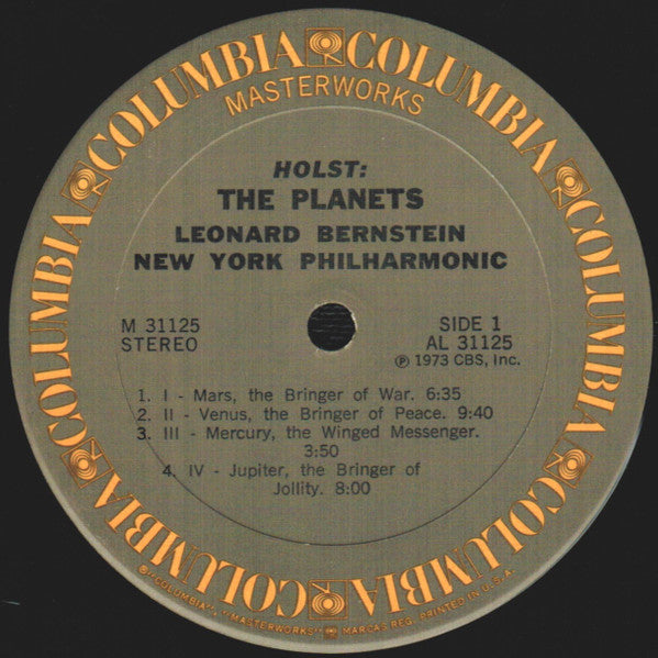Gustav Holst - Leonard Bernstein, New York Philharmonic : The Planets (LP, Album, Pit)