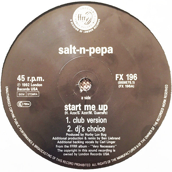 Salt 'N' Pepa : Start Me Up (12")