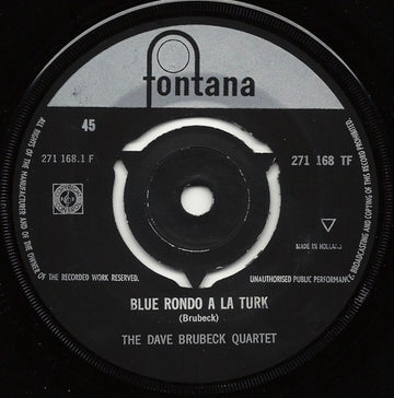 The Dave Brubeck Quartet : Blue Rondo A La Turk (7", Single, Mono)