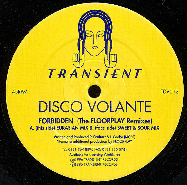 Disco Volante : Forbidden (The Floorplay Remixes) (12")