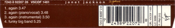 Janet Jackson : Again (CD, Maxi)