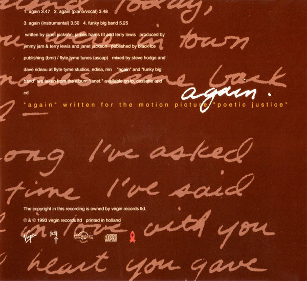 Janet Jackson : Again (CD, Maxi)