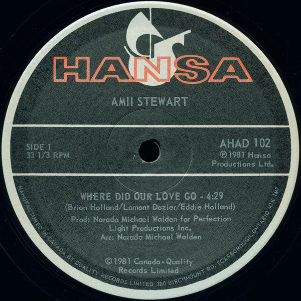 Amii Stewart : Where Did Our Love Go (12")