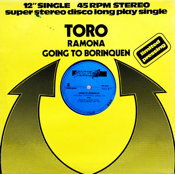 Toro (4) : Ramona / Going To Borinquen (12", Single, Ltd)