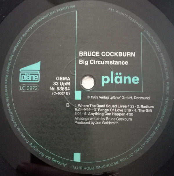 Bruce Cockburn : Big Circumstance (LP, Album)