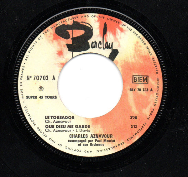 Charles Aznavour : Le Toréador (7", EP)