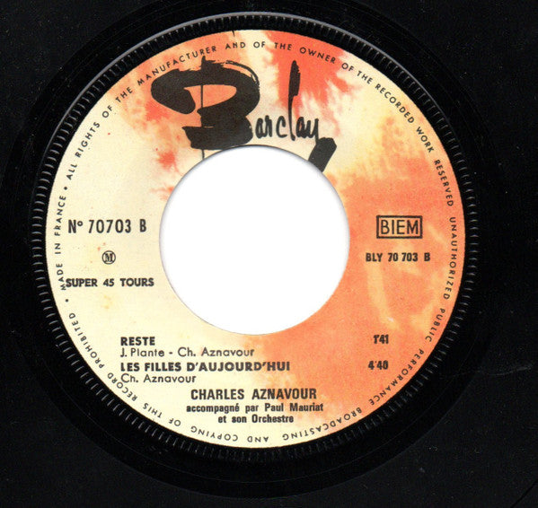 Charles Aznavour : Le Toréador (7", EP)