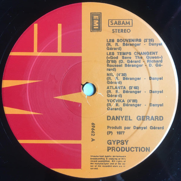Danyel Gérard : Gone With The Wind (LP, Album, Gat)