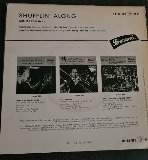 The Four Aces : Shufflin Along with The Four Aces (7", EP, Single)