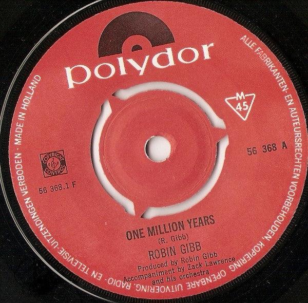Robin Gibb : One Million Years / Weekend (7", Single, Mono)