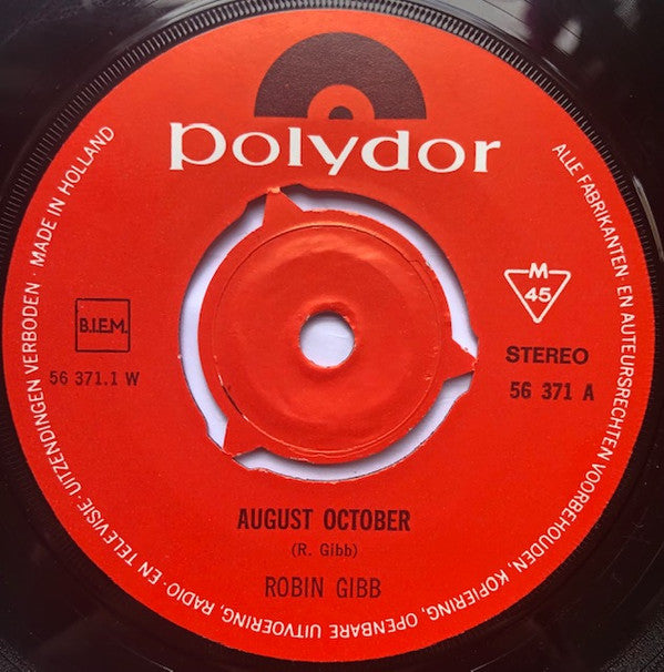 Robin Gibb : August October / Give Me A Smile (7", Single)