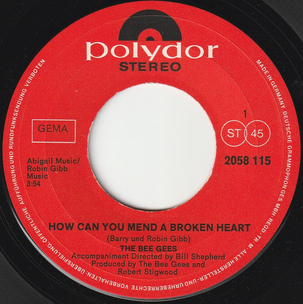 Bee Gees : How Can You Mend A Broken Heart (7", Single, Pap)