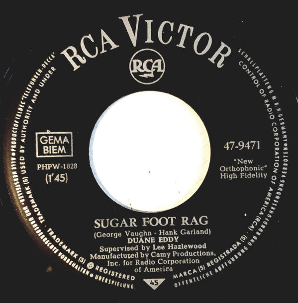 Duane Eddy : Your Baby's Gone Surfin' / Sugar Foot Rag (7", Single)