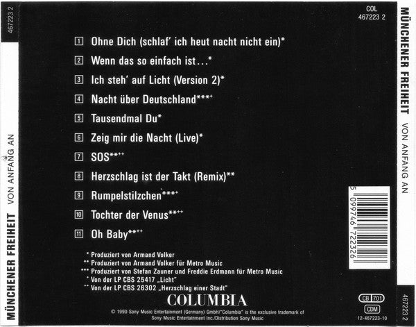 Münchener Freiheit : Von Anfang An (CD, Comp, RE)