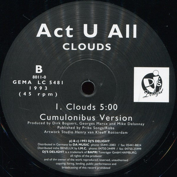 Act U All : Clouds (12")