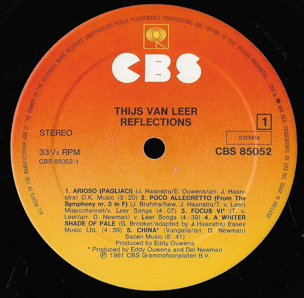 Thijs van Leer : Reflections (LP, Album)