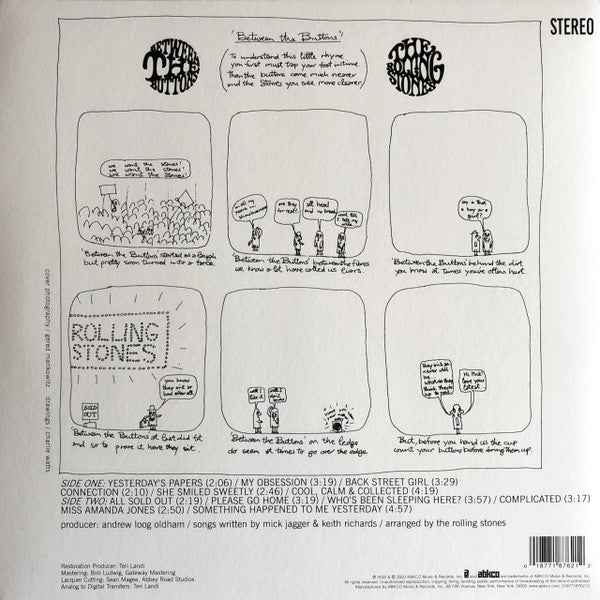 The Rolling Stones : Between The Buttons (LP, Album, Ltd, RE, Tur)