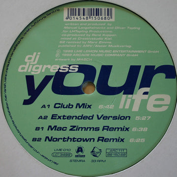 DJ Digress : Your Life (12")