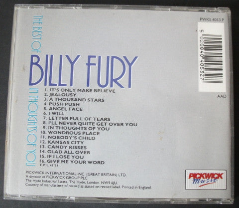 Billy Fury : In Thoughts Of You (CD, Comp)