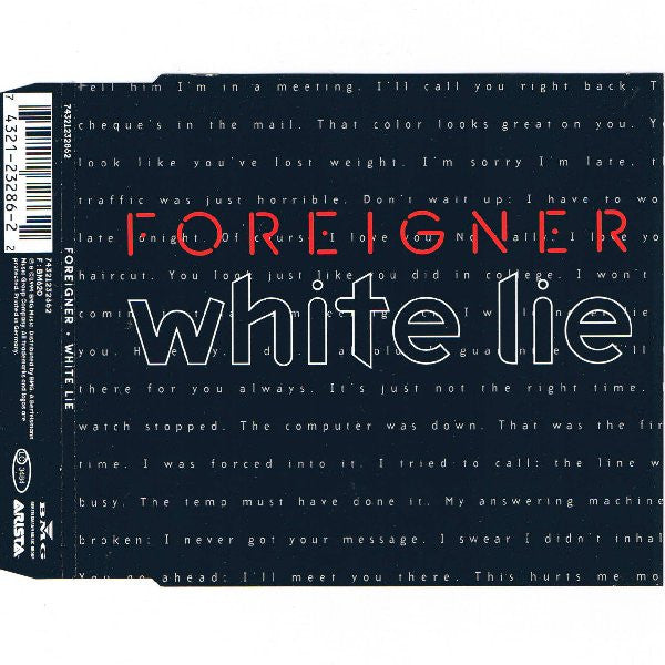 Foreigner : White Lie (CD, Single)