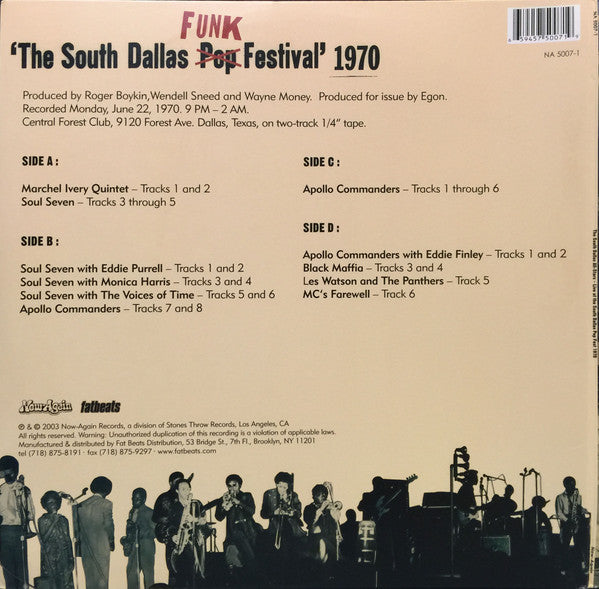 Various : The South Dallas Funk Festival' 1970 (2xLP, Gat)