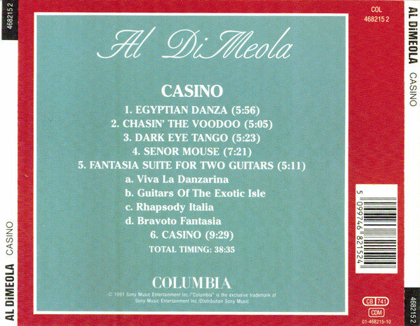 Al Di Meola : Casino (CD, Album, RE, RM)