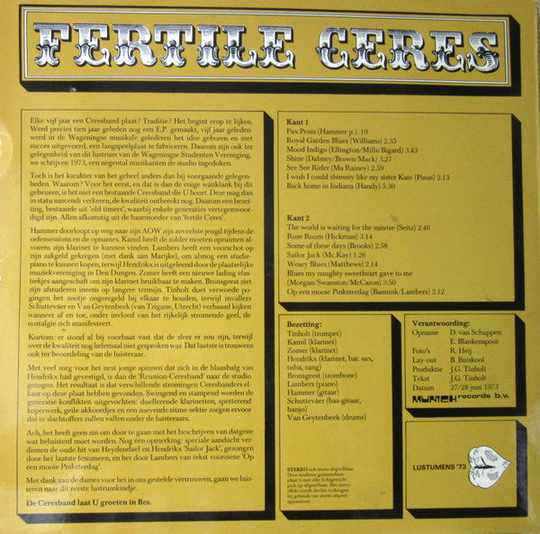 Ceres Band : Fertile Ceres (LP)