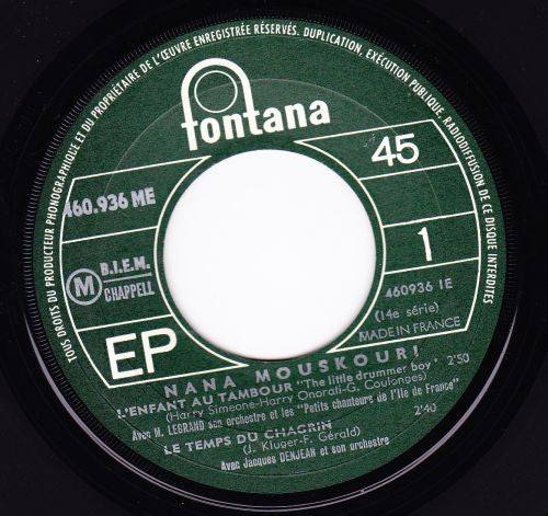 Nana Mouskouri : L'enfant Au Tambour (7", EP)