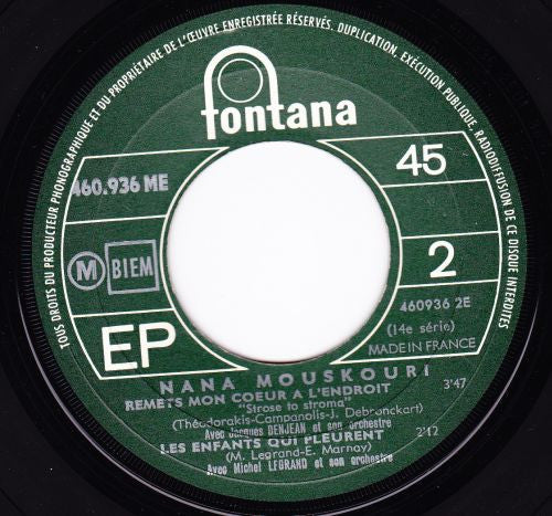 Nana Mouskouri : L'enfant Au Tambour (7", EP)