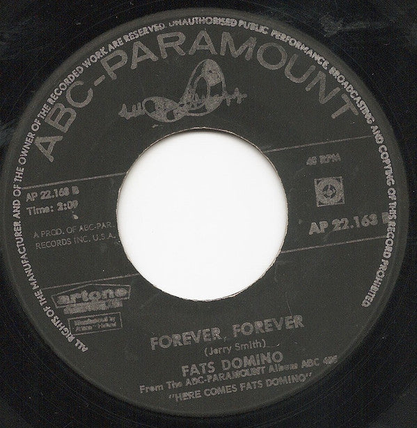 Fats Domino : Red Sails In The Sunset / Forever, Forever (7", Single)