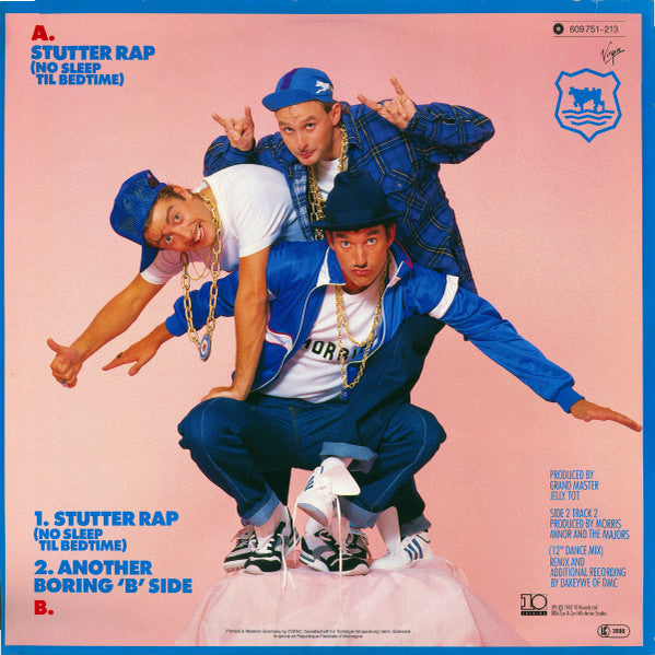 Morris Minor And The Majors : Stutter Rap (No Sleep Til Bedtime) (12" Dance Mix) (12", Single)